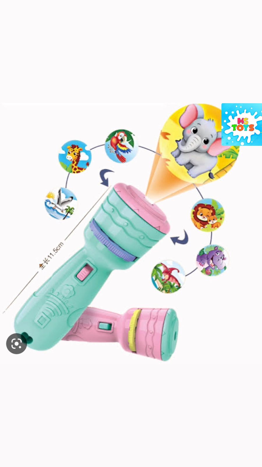 Baby Projector Torch 3cards Cartoon Projection Flashlight