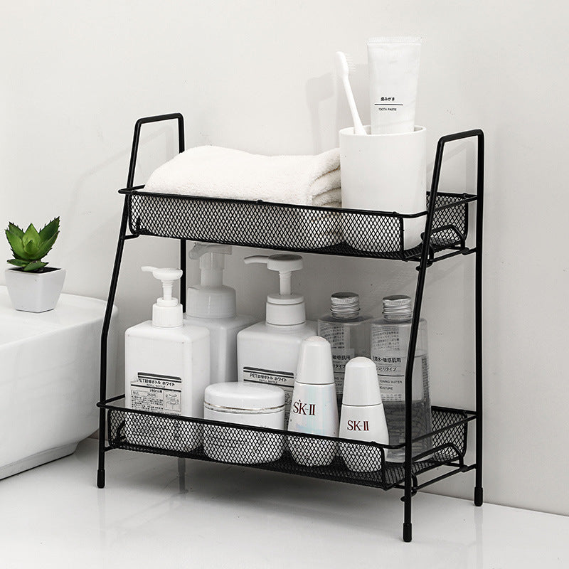 2 Layer Multi-Purpose Mini Portable Iron Organizer Shelf...